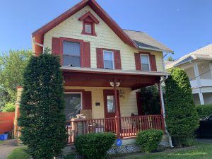 House Before - Painted Yellow and Red