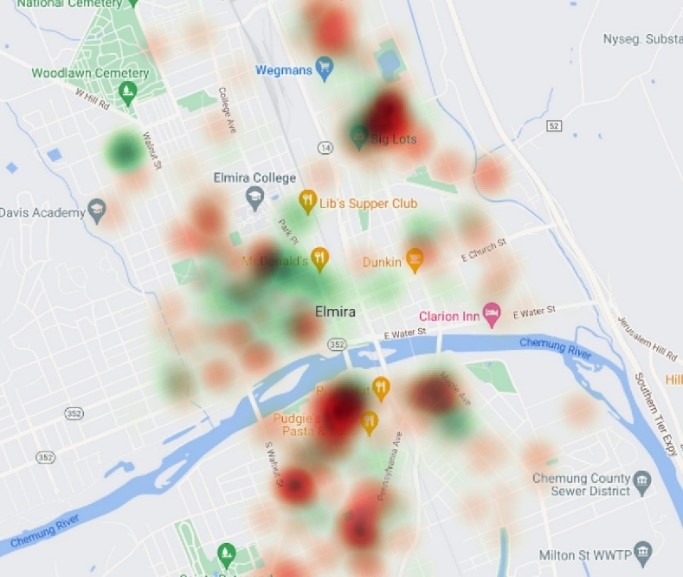 hsitoric violent crime and gun shots